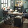 Desk - L Shaped Vintage Brown FREE DELIVERY Image 2