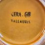 Vintage Vallauris Mid Century French Lidded Pot Signed Cera Gir Image 4