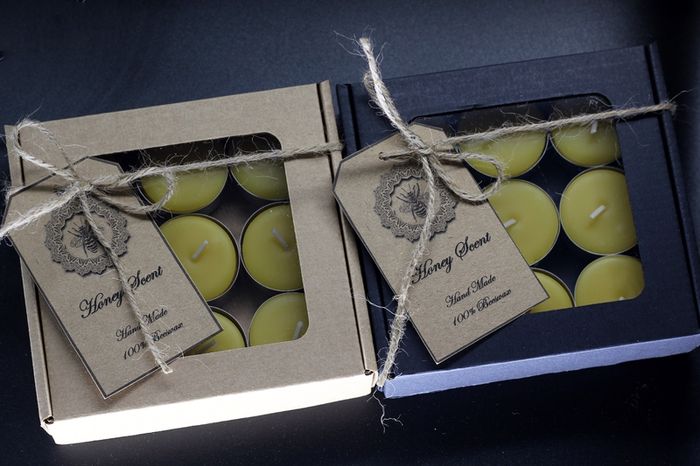 Pure beeswax tea light candles