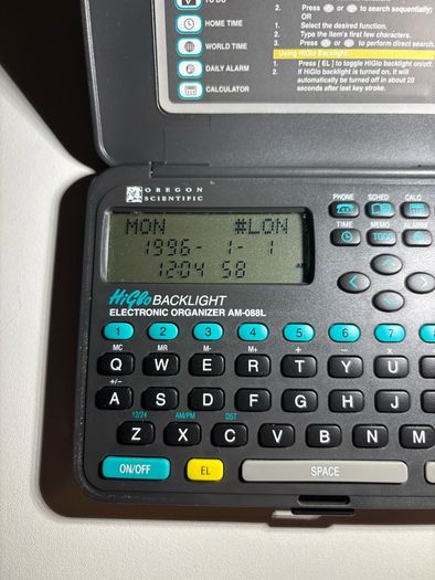 Vintage Oregon Scientific Electronic Organiser Working