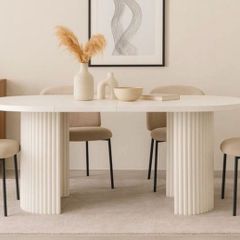 Extendable Dining Table  to up 180 metal base