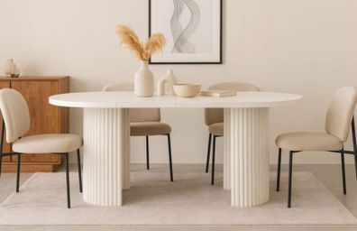 Extendable Dining Table  to up 180 metal base