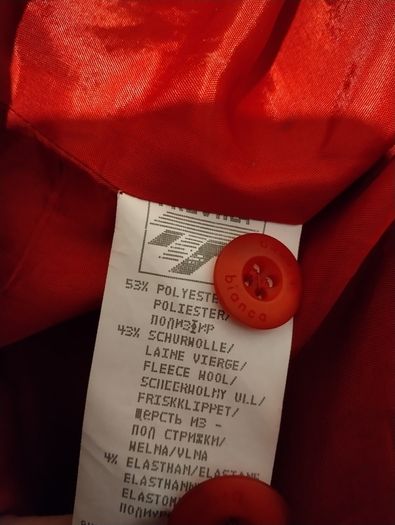 Red Wool Blazer Coat