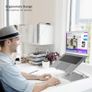 Laptop Stand, Multi-Angle Laptop Riser with Heat-Vent, Adjustable Notebook Stand Compatible for Laptop (11-15 inches) including MacBook Pro/Air, Lenovo, Samsung-Silve Image 2