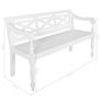 Batavia Bench 136 cm Solid Mahogany Wood White Image 2