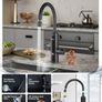 Electric Hot Water Tap with Universal Nozzle, Instant Heating Tap for Kitchen, Stainless Steel Water Heater Tap Supply Hot and Cold Water Faucet with Digital Display (Stainless Steel Gooseneck) Image 3