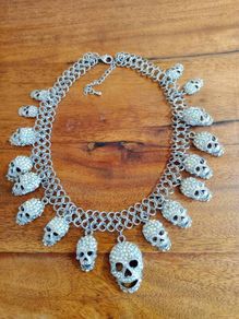Crystal Skull Goth Choker/Necklace