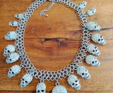 Crystal Skull Goth Choker/Necklace