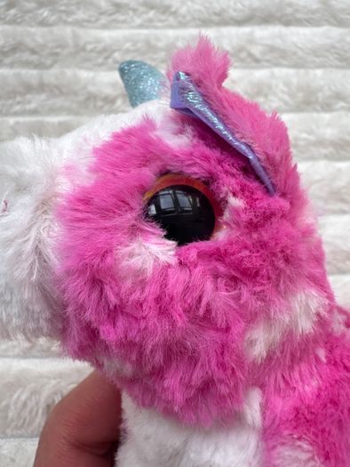 Little Live Pets Scruff-a-lots Cutie Cuts Series 2 Pink Unicorn Soft Plush approx. 11 cm. Used Please see photos