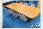 2.4M Cherry Meeting Table With 50mm Top - Grade A