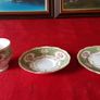 For Collectors Antique Queen Anne Regency Green Fine Bone China Gold Gilt Cabinet Tea Set Trio Made In England Image 8
