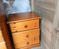 Pine bedside locker.  20e