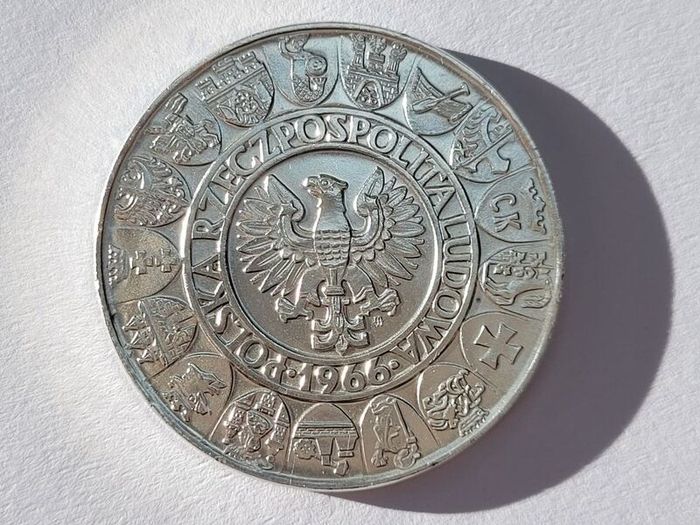 Poland 100 zloty silver coin 1966 Mieszko i Dabrowka
