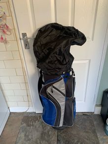 Blue Spalding Golf bag With removable rain-cover