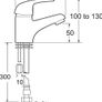 Adore Basin Mixer Tap with Clicker Waste | Chrome Image 3