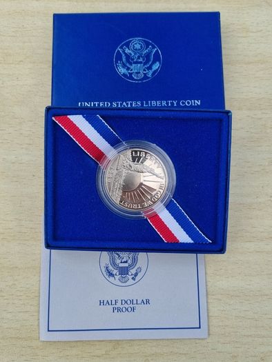 United States Liberty Coin half dollar commemorative coin, issued in 1986.