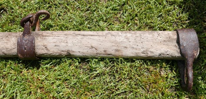 Antique Yoke Plow Farm Ox Horse Wagon Rustic Farmhouse Cabin Wall Hanging Vintage Wood Metal Primitive