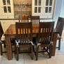 Solid wood kitchen table & 6 chairs Image 10