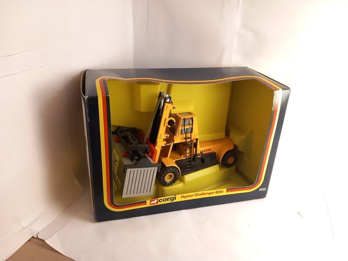 Corgi Corgi 1113 Hyster Challenger 800 Container Lifter & Container  Original packing immaculate condition great gift present play kids children toys  car machineries made in England