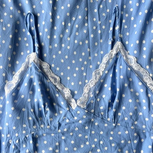 Des Petits Hauts blue strap camisole dress size small