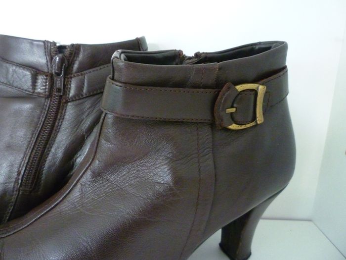 Brown ankle boots Leather Wallis Size Uk 6 Eu 39 Great Used Condition