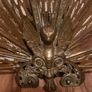 Vintage Art Deco Antique Brass Fan Fireplace Screen H23,5" x 39" Image 3
