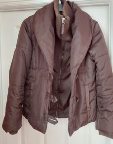 Zara ladies brown padded jacket - size L