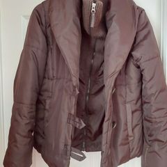 Zara ladies brown padded jacket - size L