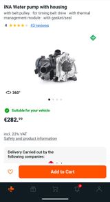 waterpump for vag 538 0360 10 INA / Schaeffler