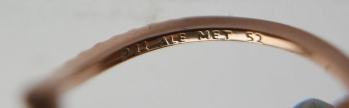 Pandora ALE  14K 585 Rose Gold Plated Metal Ring size L1/2 - 1,5g