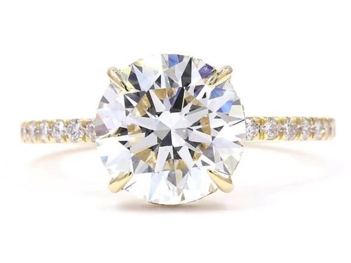 New 3.52ct Lab Grown Diamond 18ct Yellow Gold Ring