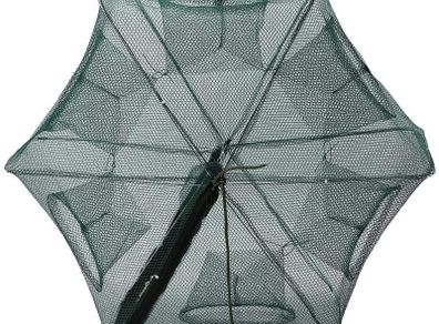 Foldable Fishing Net Trap,6/12 Holes Automatic Fishing Net Shrimp Cage Nylon Foldable Crab Fish Trap Cast
