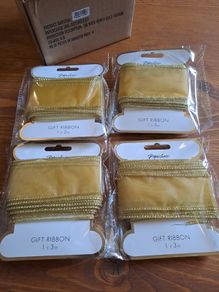 4 Paperchase Gold Wired Gift Ribbon