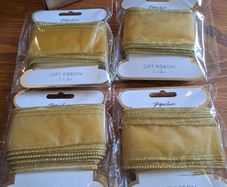 4 Paperchase Gold Wired Gift Ribbon