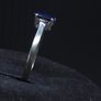 Vintage 10ct Gold Blue Stone Ring Size 51.5 Image 4