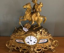 Antique french guilted mantel clock