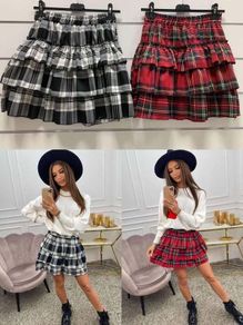 Plaid tartan skirt