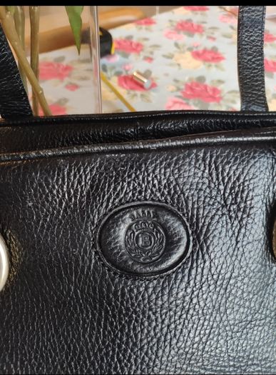 Stylish Large Bally Black Leather Bag