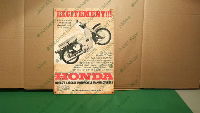Honda 50 metal sign, Honda 50 classic bike tin sign