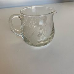 Small glass jug - leaf design