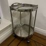 Rolling metal tray side table with removable trays Image 4