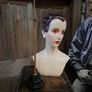 Antique Brass/Ceramic Hat Stand Image 2