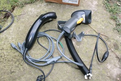 Zebra Symbol Ls2208  Barcode Scanner (full Kit Including Stand And Voyager Ms9540 Barcode Scanner