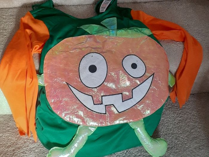 Halloween pumpkin dress for 5-6 year