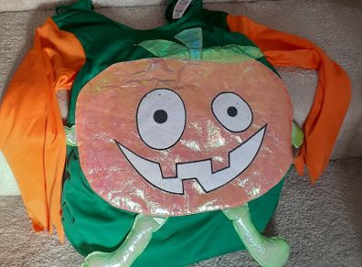 Halloween pumpkin dress for 5-6 year