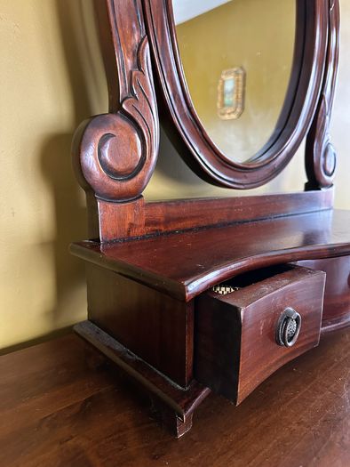 Solid Mahogany Chest of Drawers with Mirror