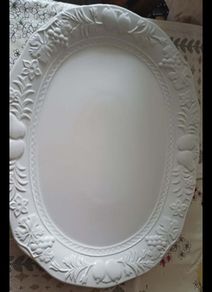 large white  ceramic serving platter