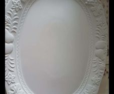 large white  ceramic serving platter