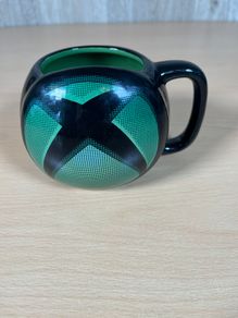Xbox Ceramic Tea Coffee Mug - Black Shaped With Logo - Brand New