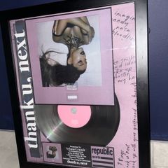 Ariana grande framed plaque album thank you next